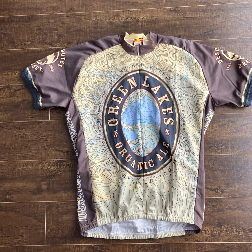 World Jerseys Deschutes Brewery Green Lakes Organic Ale Cycling Jersey XXL